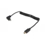 Cabo espiral Equip USB 2.0 C para C angular 90° M/M 1 m preto