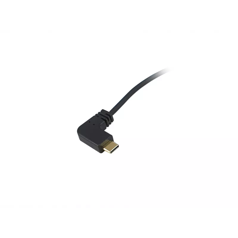 Cabo espiral Equip USB 2.0 C para C angular 90° M/M 1 m preto