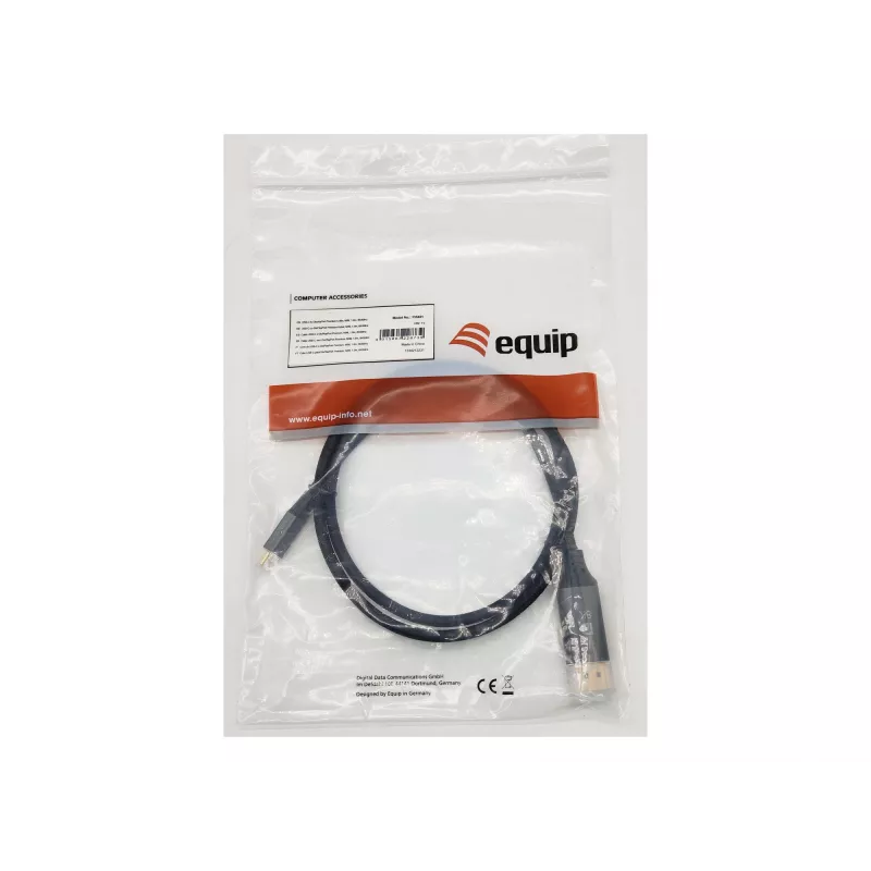Cabo premium Equip USB-C para DisplayPort, M/M, 1,0 m, 8K/60 Hz