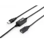 Cabo de extensão ativo Equip USB 2.0 Type-A macho para fêmea, 10 m