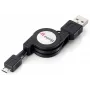 Cabo retrátil Equip USB 2.0 Type-A para Micro-B, 1,0 m, preto