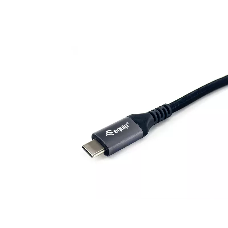 Cabo Equip USB 4 Gen 3 C para C, M/M, 2,0 m, PD3.1 240 W, 8K/60 Hz, 40 Gbit/s, preto