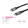 Cabo Equip USB 4 Gen 3 C para C, M/M, 2,0 m, PD3.1 240 W, 8K/60 Hz, 40 Gbit/s, preto