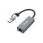 Adaptador de rede Equip USB-C para 2,5 Gigabit Ethernet (USB-C+A)