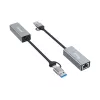 Adaptador de rede Equip USB-C para 2,5 Gigabit Ethernet (USB-C+A)
