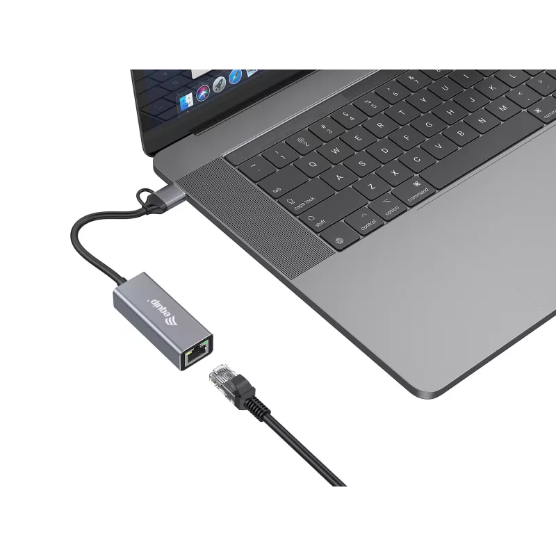 Adaptador de rede Equip USB-C para 2,5 Gigabit Ethernet (USB-C+A)