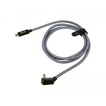 Cabo Equip USB 3.2 Gen 2x2 C para C com ficha em U, 1,0 m, preto, M/M, PD240W, 4K/60 Hz, 20 Gbit/s