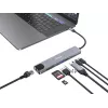 Adaptador multifunções USB-C 8 em 1 Equip, com fios, USB Type-C, 100 W, 1000 Mbit/s, 1000BASE-T, IEEE 802.3ab