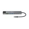 Adaptador multifunções USB-C 8 em 1 Equip, com fios, USB Type-C, 100 W, 1000 Mbit/s, 1000BASE-T, IEEE 802.3ab