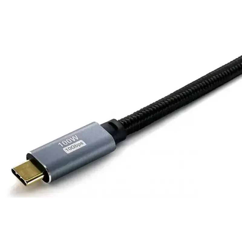 Cabo USB-C para C EQUIP 3,0 m — USB 3.2 Gen 2 (10 Gbit/s), PD100W, 4K/60 Hz, preto