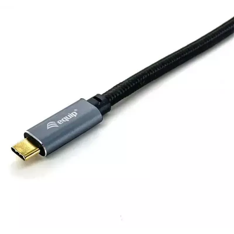 Cabo USB-C para C EQUIP 3,0 m — USB 3.2 Gen 2 (10 Gbit/s), PD100W, 4K/60 Hz, preto
