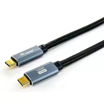 Cabo USB-C para C EQUIP 3,0 m — USB 3.2 Gen 2 (10 Gbit/s), PD100W, 4K/60 Hz, preto