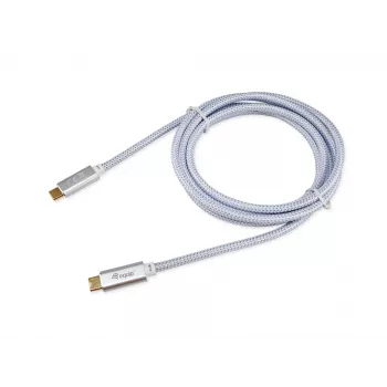 Cabo USB-C para USB-C EQUIP 3,0 m — USB 3.2 Gen 2, 10 Gbit/s, PD 100 W, 4K/60 Hz, branco