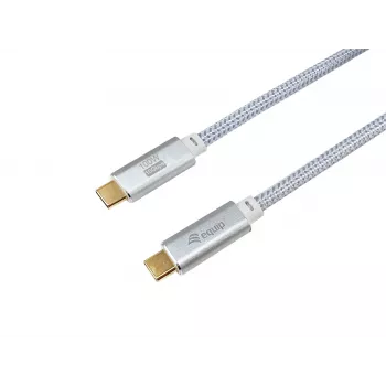 Cabo USB-C para USB-C EQUIP 3,0 m — USB 3.2 Gen 2, 10 Gbit/s, PD 100 W, 4K/60 Hz, branco