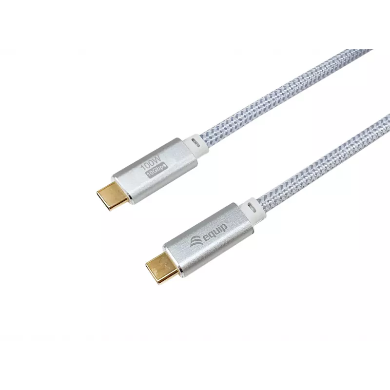 Cabo USB-C para USB-C EQUIP 3,0 m — USB 3.2 Gen 2, 10 Gbit/s, PD 100 W, 4K/60 Hz, branco