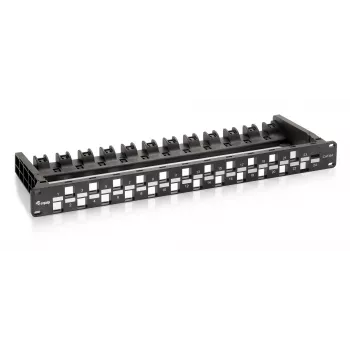Patch panel Equip 24 portas Keystone Cat.6A não blindado, preto