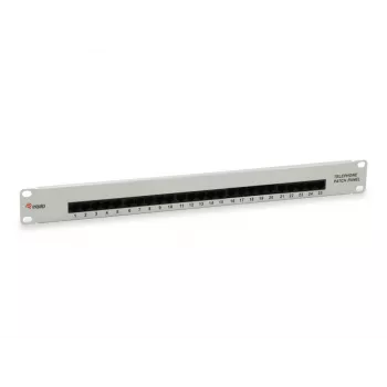 Patch panel Equip 25 portas Cat.3 RJ45 ISDN, cinzento-claro