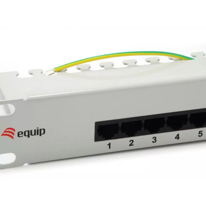 Patch panel Equip 25 portas Cat.3 RJ45 ISDN, cinzento-claro