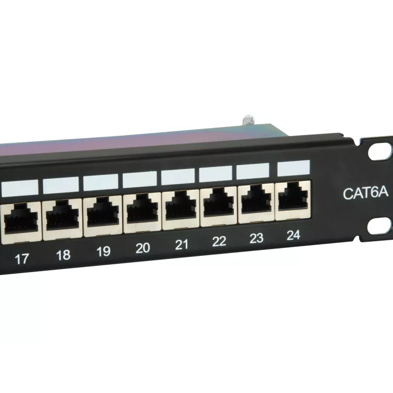 Patch panel Equip 24 portas Cat.6A blindado