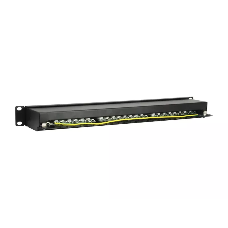Equip Patch Panel 24 portas Cat.5e blindado, preto