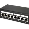 Equip Patch Panel 24 portas Cat.5e blindado, preto