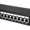 Equip Patch Panel 24 portas Cat.5e blindado, preto