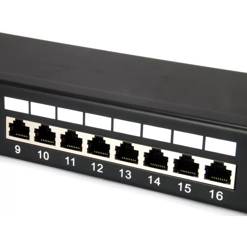 Equip Patch Panel 24 portas Cat.5e blindado, preto