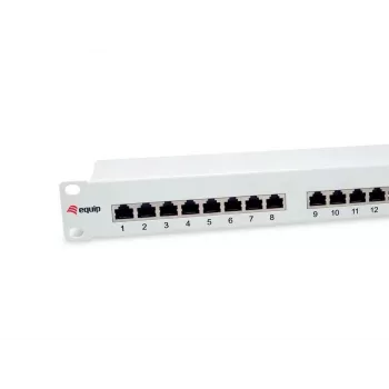 Equip Patch Panel 24 portas Cat.6 blindado, cinzento-claro