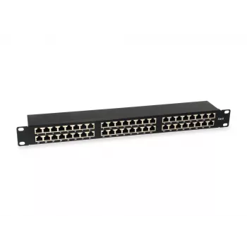 Equip Patch Panel 48 portas Cat.6 blindado, preto