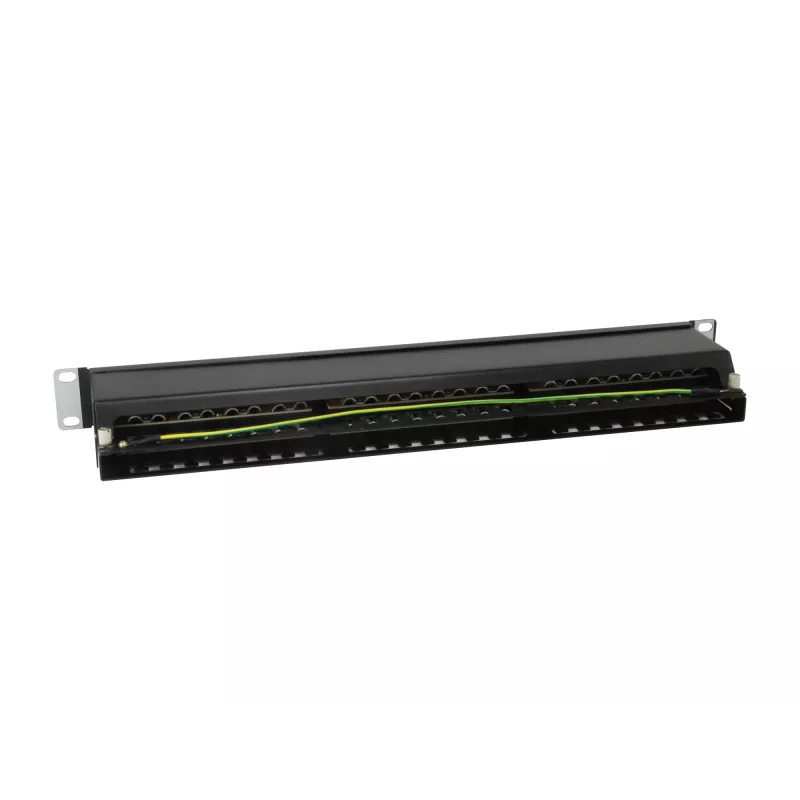 Equip Patch Panel 48 portas Cat.6 blindado, preto