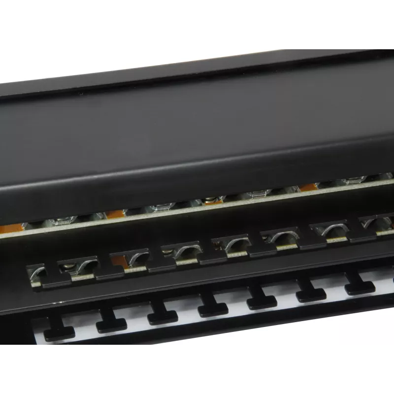 Equip Patch Panel 48 portas Cat.6 blindado, preto