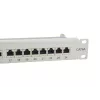 Equip Patch Panel 24 portas Cat.6A blindado, cinzento-claro, 10/100/1000Base-T(X), Gigabit Ethernet, 1000 Mbit/s, RJ-45, Cat6a, montagem em rack