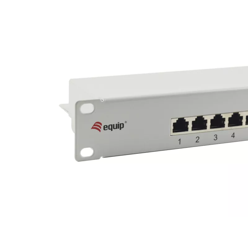Equip Patch Panel 16 portas Cat.6 blindado, cinzento-claro