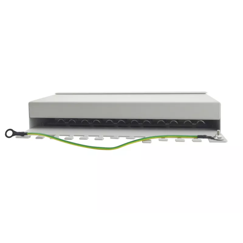 Equip Patch Panel de secretária 12 portas Cat.6, cinzento-claro, 10/100/1000Base-T(X), Gigabit Ethernet, 1000 Mbit/s, RJ-45, Cat6, 1U