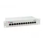 Equip Patch Panel 12 portas Cat.6 blindado, cinzento-claro, Gigabit Ethernet, 1000 Mbit/s, RJ-45, Cat6, Cat6e, 1U, cinzento