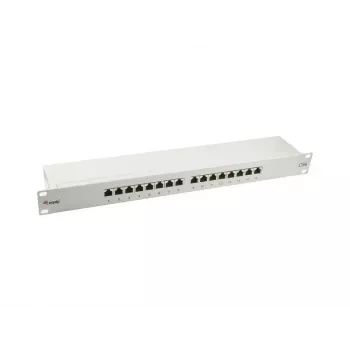 Equip 327316 Patch Panel Premium 16 portas Cat.5e blindado, cinzento-claro