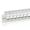 Equip Patch Panel Keystone 24 portas Cat.6 blindado, cinzento-claro
