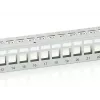 Equip Patch Panel Keystone 24 portas Cat.6 blindado, cinzento-claro