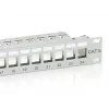 Equip Patch Panel Keystone 24 portas Cat.6 blindado, cinzento-claro