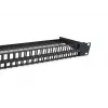 Equip Patch Panel Keystone 48 portas Cat.6 não blindado, preto, RJ-45, Cat6, 1U, preto, aço, REACH, RoHS