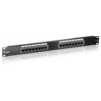 Equip Patch Panel 16 portas Cat.5e não blindado, preto