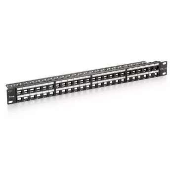 Equip Patch Panel Keystone 48 portas Cat.6 não blindado, preto