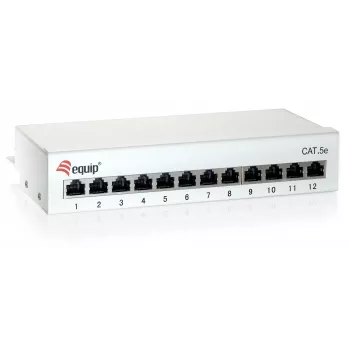 Equip Patch Panel de secretária 12 portas Cat.6, cinzento-claro