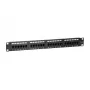 Equip Patch Panel 24 portas Cat.5e não blindado, preto, Cat5e, montagem em rack, 1U, preto, RoHS, CE