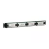 Equip Patch Panel 24 portas Cat.5e não blindado, preto, Cat5e, montagem em rack, 1U, preto, RoHS, CE