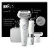 Depiladora BRAUN Silk-épil 9 SES9-341 — 40 pinças, Wet & Dry, 50 min. de bateria, 2 velocidades, branco