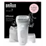 Depiladora BRAUN Silk-épil 7 7-041 — depiladora sem fios para húmido e seco com MicroGrip, massagem, máquina de barbear e aparador de biquíni, cinzento/branco