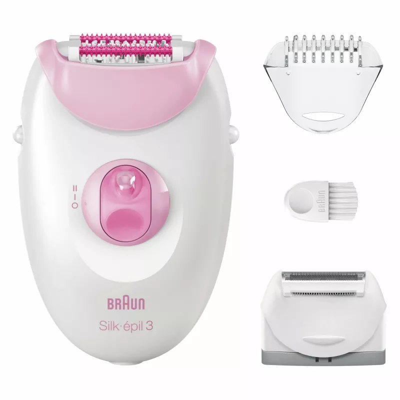 Depiladora Braun Silk-épil 3 3-031 20 pinças rosa branco