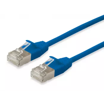 Cabo patch fino Equip Cat.6A F/FTP, 7,5 m, azul, 7,5 m, Cat6a, F/FTP (FFTP), RJ-45, RJ-45, azul
