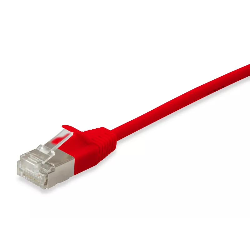 Cabo patch fino Equip Cat.6A F/FTP, 0,25 m, vermelho